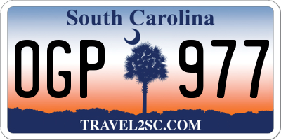 SC license plate OGP977
