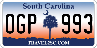 SC license plate OGP993