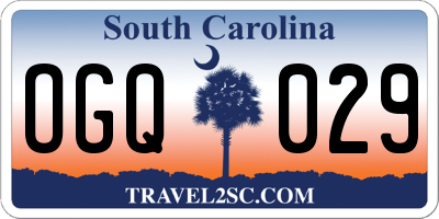 SC license plate OGQ029