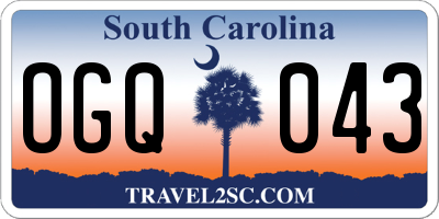SC license plate OGQ043