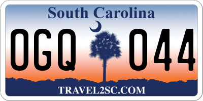 SC license plate OGQ044