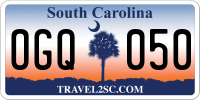 SC license plate OGQ050