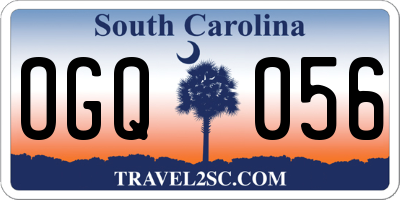 SC license plate OGQ056