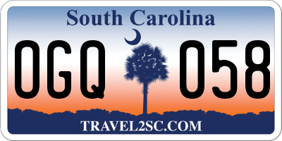 SC license plate OGQ058
