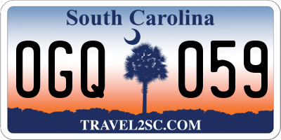 SC license plate OGQ059