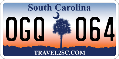 SC license plate OGQ064