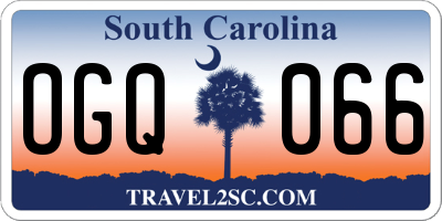 SC license plate OGQ066