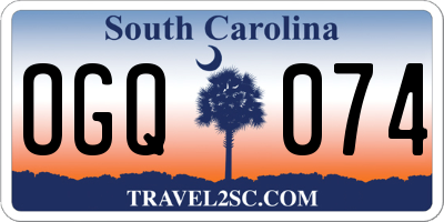 SC license plate OGQ074