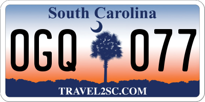SC license plate OGQ077