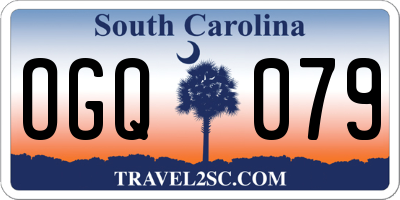 SC license plate OGQ079