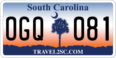 SC license plate OGQ081