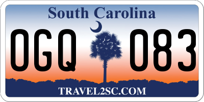 SC license plate OGQ083