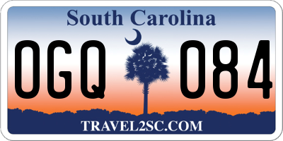 SC license plate OGQ084