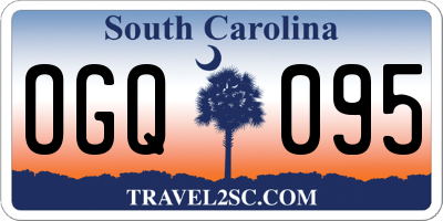SC license plate OGQ095