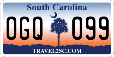 SC license plate OGQ099