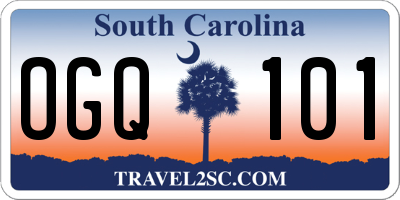 SC license plate OGQ101