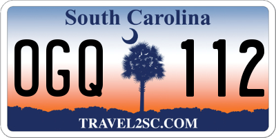 SC license plate OGQ112