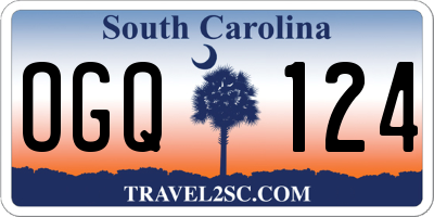 SC license plate OGQ124