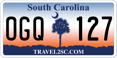 SC license plate OGQ127