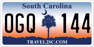 SC license plate OGQ144