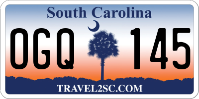 SC license plate OGQ145