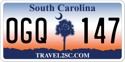 SC license plate OGQ147