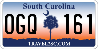 SC license plate OGQ161