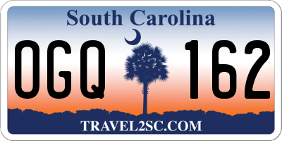 SC license plate OGQ162