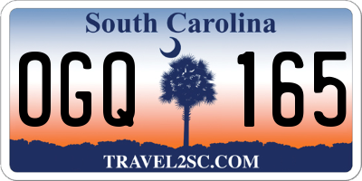 SC license plate OGQ165