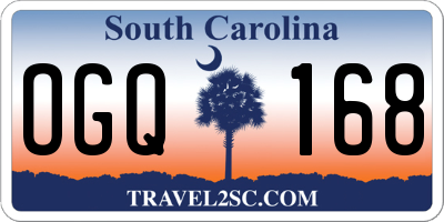 SC license plate OGQ168