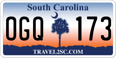 SC license plate OGQ173