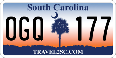 SC license plate OGQ177