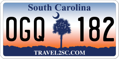 SC license plate OGQ182
