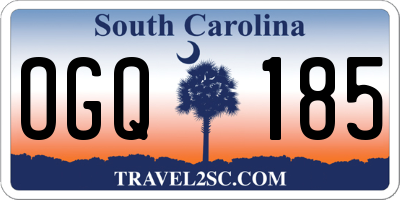 SC license plate OGQ185