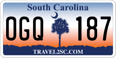 SC license plate OGQ187