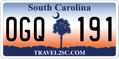SC license plate OGQ191
