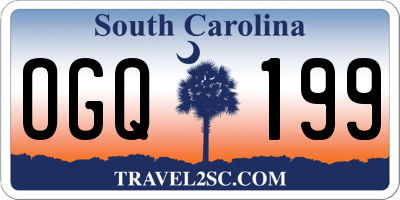 SC license plate OGQ199