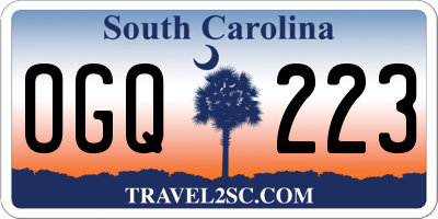 SC license plate OGQ223