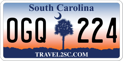 SC license plate OGQ224