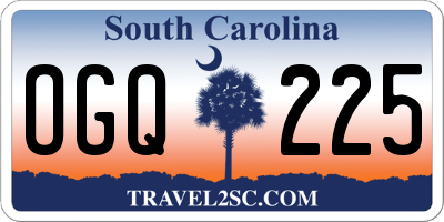 SC license plate OGQ225