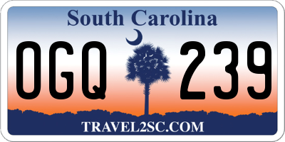 SC license plate OGQ239