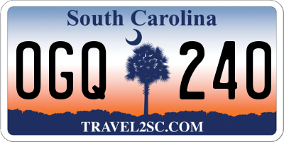 SC license plate OGQ240