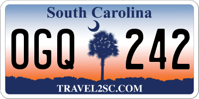 SC license plate OGQ242