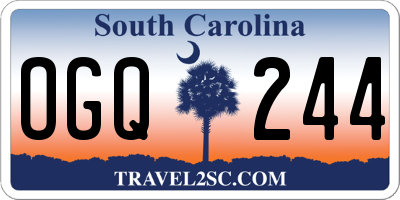 SC license plate OGQ244