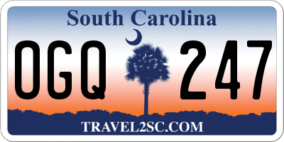 SC license plate OGQ247