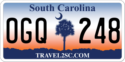 SC license plate OGQ248