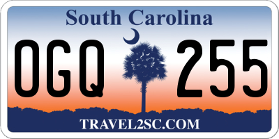 SC license plate OGQ255