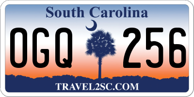 SC license plate OGQ256