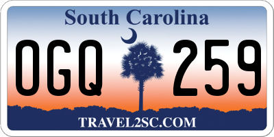 SC license plate OGQ259