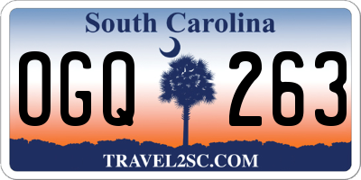 SC license plate OGQ263